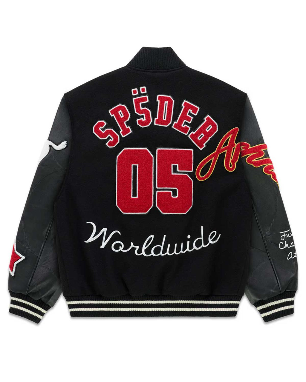 Sp5der District V Varsity Jacket Black